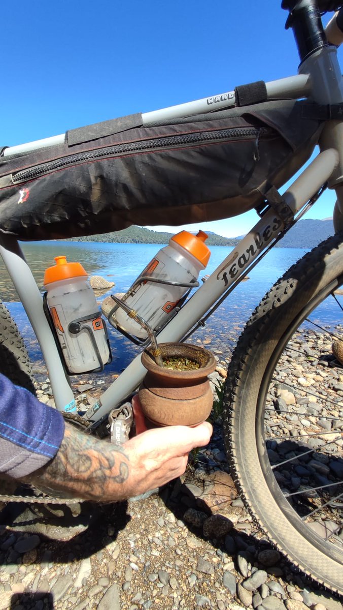 Fearless_Bikes's tweet photo. More from Arik in Patagonia- proud Warlock owner with a fresh playground of terrain to explore. Does anyone know what the pipe &amp; pot combo is in the 2nd pic? I foolishly forgot to ask him.
#fearlesswarlock #argentina #steelisreal #steelgravelbike #steelbikes #steelbike #sramroad https://t.co/pkt7u2xL4D