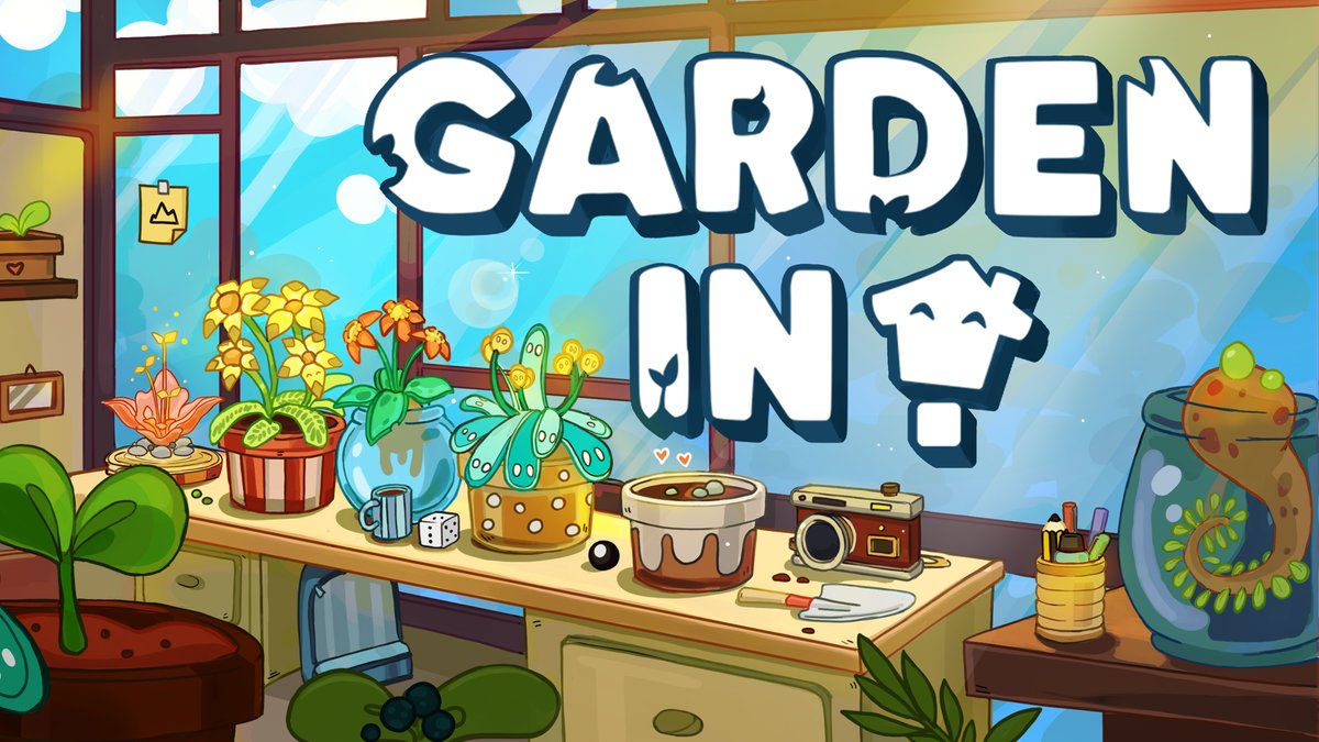 DramaticIceberg's tweet photo. It's finally time to bloom! 🪴
Garden In! is coming out on the 26th of January on Steam! ✨
You can finally satisfy your green-thumb cravings by growing some plants and decorating your house in the coziest way possible! 🌻
#indiegame | #indiedev | #gamedevelopment | #gamedev https://t.co/Cb2XvVFT3Z