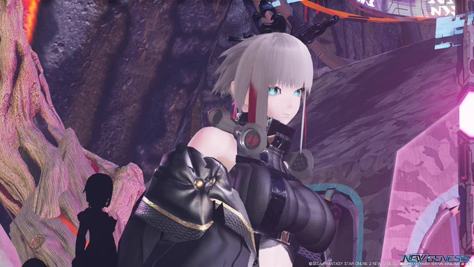 新しい前髪エクステ、治安悪そうな髪型もできて最高だった
#PSO2NGS__SS 