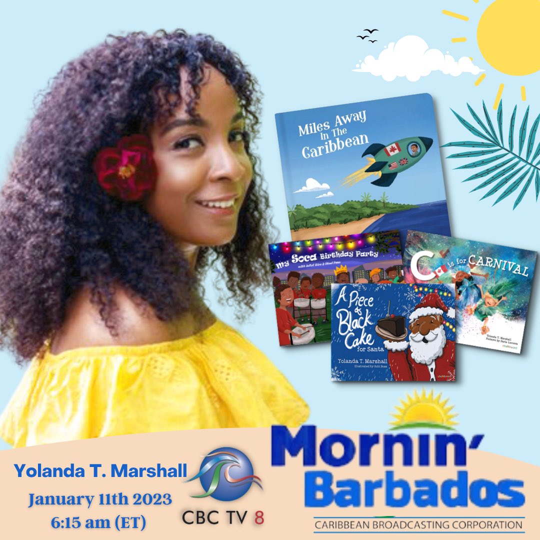 Author_YTM's tweet photo. Good mornin’ to you! I will be on CBC Barbados TV (Caribbean Broadcasting Corporation) . 🇧🇧
You can view this TV channel live on https://t.co/YE2IpbiH1L
At 6:15am eastern time
#morninbarbados #cbcbb #Barbados https://t.co/2jmClpdsGk