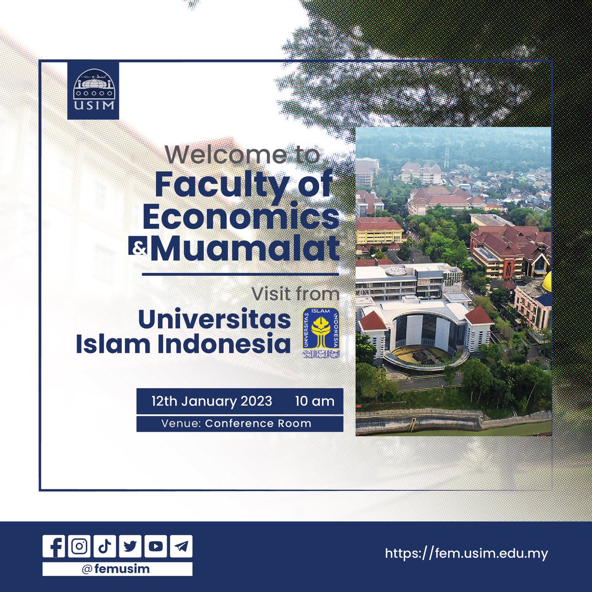 femusim's tweet photo. We extend a warm welcome to the delegation from Fakultas Bisnis dan Ekonomika, Universitas Islam Indonesia for their visit on 12th January 2023. 

We look forward to our collaboration and discussion on the ASEAN School of Business Forum and potential research opportunities. https://t.co/TjJgPX03CH