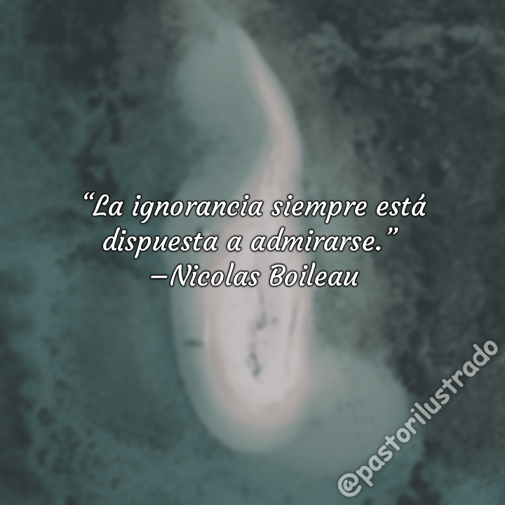 pastorilustrado's tweet image. Nicolas Boileau #cita #defectos #ignorancia
