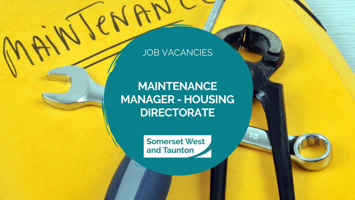 SWTCouncil's tweet image. Maintenance Manager - Housing Directorate
Location: #Wellington
Salary: £54,640-£56,200 per annum (Grade K)
Contract: Permanent
Hours: 37 hours per week
Job Ref: MMHD
Closing date for applications Monday 23 January 2023 at 9am
somersetwestandtaunton.gov.uk/jobs/maintenan…