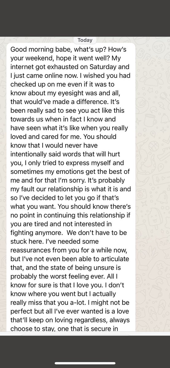 Lifesorchard's tweet photo. Forgiving her isn’t the issue here.. 

You talked tirelessly and she wasn’t ready to fix up.. 

If she’s given another chance, what’s possibility GENUINE REPENTANCE..   

Emotional Abuse (use of words)can make you become a monster. Your peace is paramount 

#dmswop https://t.co/IHrRk2hjEG
