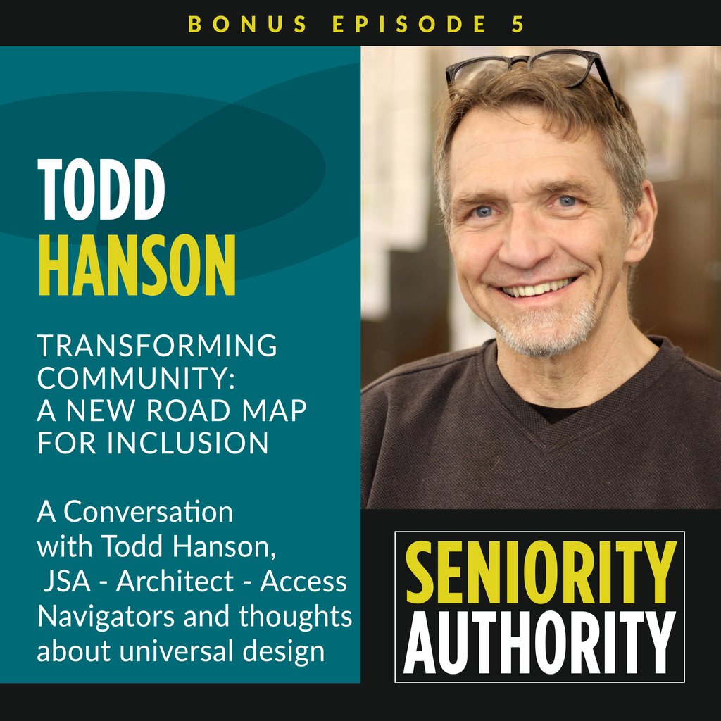 SeniorityAuth's tweet photo. Bonus episode drops tomorrow!⁠
⁠
In this exciting new episode with Todd Hanson, founder of Access Navigators, we talk about creating environments to be more inclusive for all types of abilities. 

#inclusion #podcast #agingwell 
#podcasting #seniors #aging #redefiningaging https://t.co/jDJUAa5Ap2