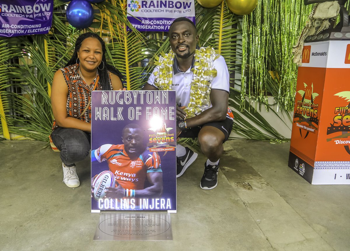 cinjera's tweet photo. Really Humbled and Honoured unveiling my plaque on the walk of fame at Sigatoka. Asante Sana @fijicoralcoast7s https://t.co/fcROy4NI4b