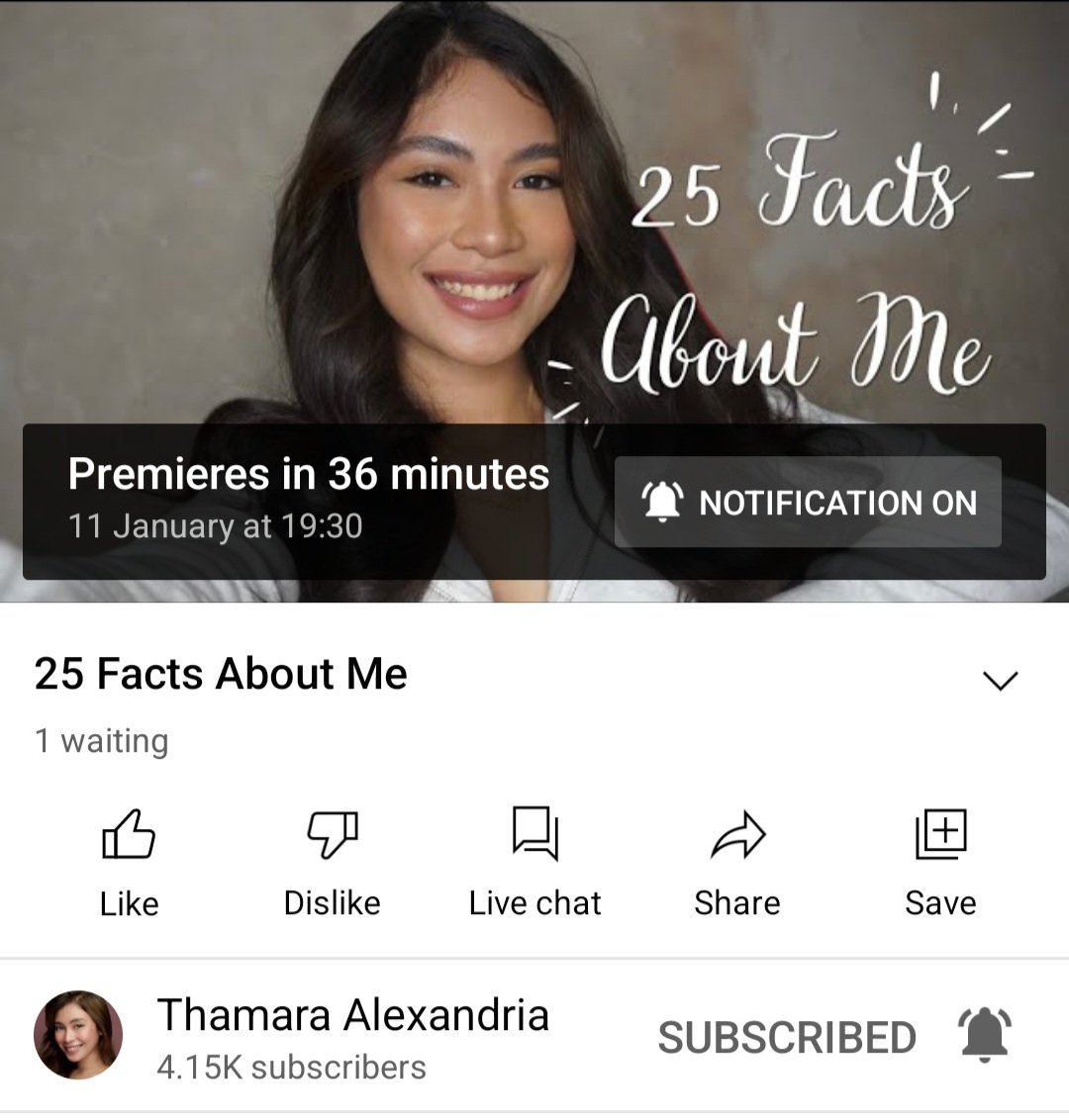Hola! Set your alarms mga mhie, Thamara's new vlog will be up at 7:30pm. Let's get to know her more! ✨️💜

CLICK THIS LINK:
youtu.be/amy0XN-gpqU

#YouTube #newvlog
#ThamaraAlexandria | @thamaraalxndria