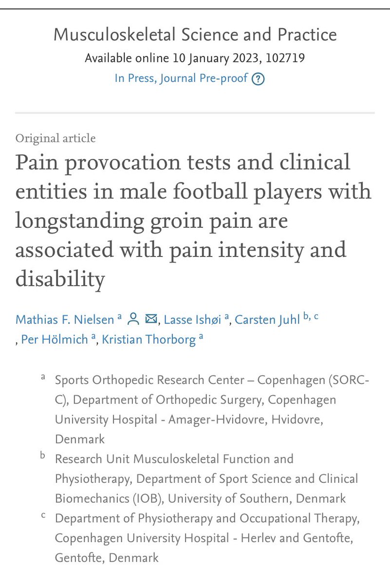 Professor Kristian Thorborg tweet media