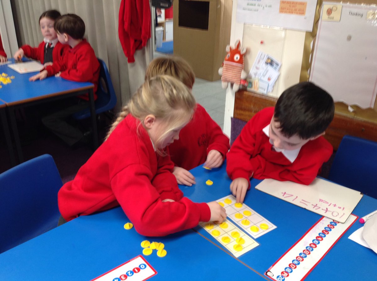 AshKnotty's tweet image. Year 1 have been writing number sentences for teen numbers today.
#MathsIsEverywhere
#PracticalMaths