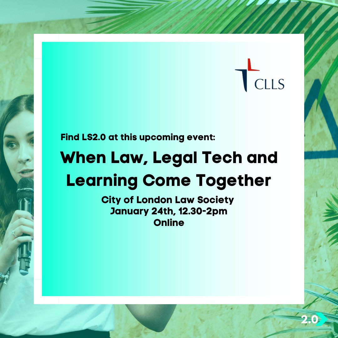 Law School 2.0 (@ls2_0) on Twitter photo 📢 This month Amy will be speaking at the City of London Law Society event aimed at heads of L&D, L&D professionals, heads of Knowledge, knowledge managers, training principals and technology trainers.
To register, email: Liz.Thomas@citysolicitors.org.uk 📢 This month Amy will be speaking at the City of London Law Society event aimed at heads of L&D, L&D professionals, heads of Knowledge, knowledge managers, training principals and technology trainers.
To register, email: Liz.Thomas@citysolicitors.org.uk