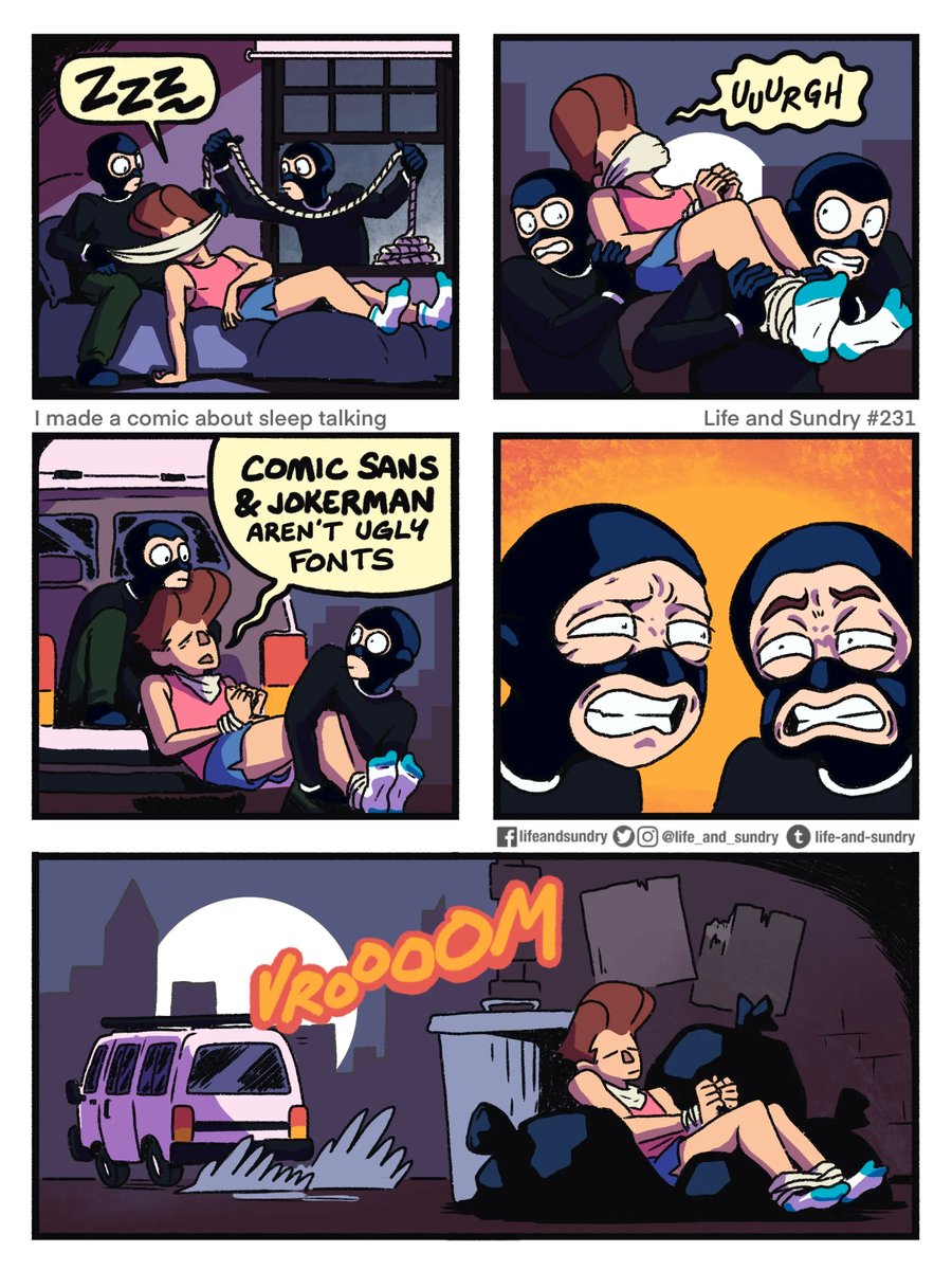 Life_And_Sundry's tweet photo. I made a comic about sleep talking https://t.co/BT4gB4MZgS