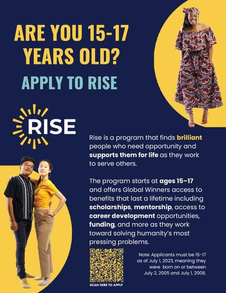 NextEinsteinFor's tweet photo. Are you a young African between the ages of 15 and 17 keen on addressing social challenges in your community? Join other teenagers across the globe to help make this world a better place and stand a chance of winning $500,000! @rhodes_trust

https://t.co/GU4HJso8M3 https://t.co/guGtGJ8Ilj