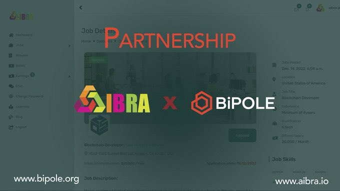 AIBRA_OFFICIAL's tweet photo. 📢Celebrating Partnership with @BipoleLabs. Two lucky winners will stand a chance to share  $50 Usdt🚀
🔥
Task:
- Like, RT &amp; Tag 3 friends 
- Follow @BipoleLabs &amp; @AIBRA_OFFICIAL 
- Drop proof of follow in the comments!✨
 
#Aibra #BiPOLE #Giveway #Airdrop https://t.co/BdLbmZYz3l