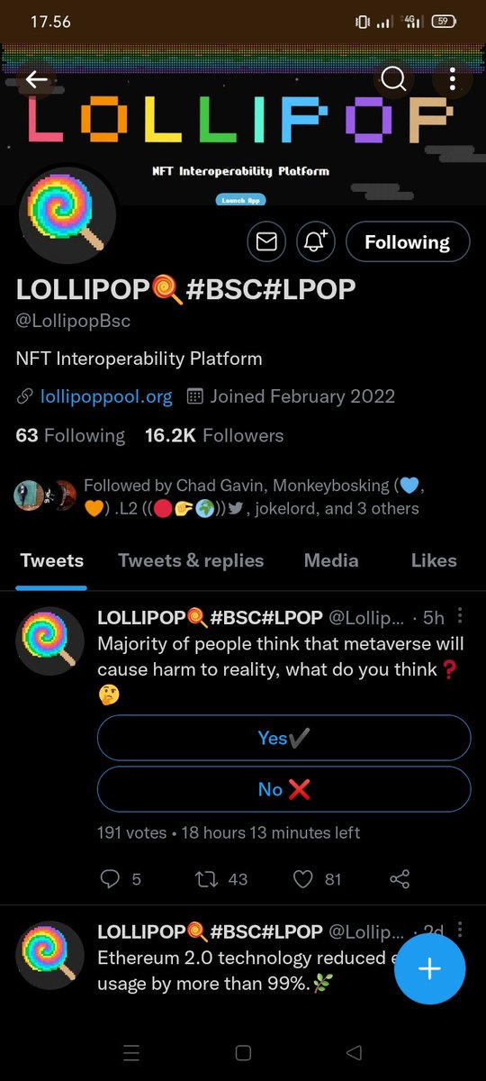 Packer223's tweet photo. @Ch4dG4v1n @LollipopBsc 0xebf74A216253AfAd808683279Fb0f38A909E57B0

TG Username : @bukanbatang22

I am very interested in this #giveaway  Hopefully can win this #giveaway. Thank you very much for all team.

@ojasbird 
@jiehaowo 
@nfadyaa1 https://t.co/iWieGjwRF0