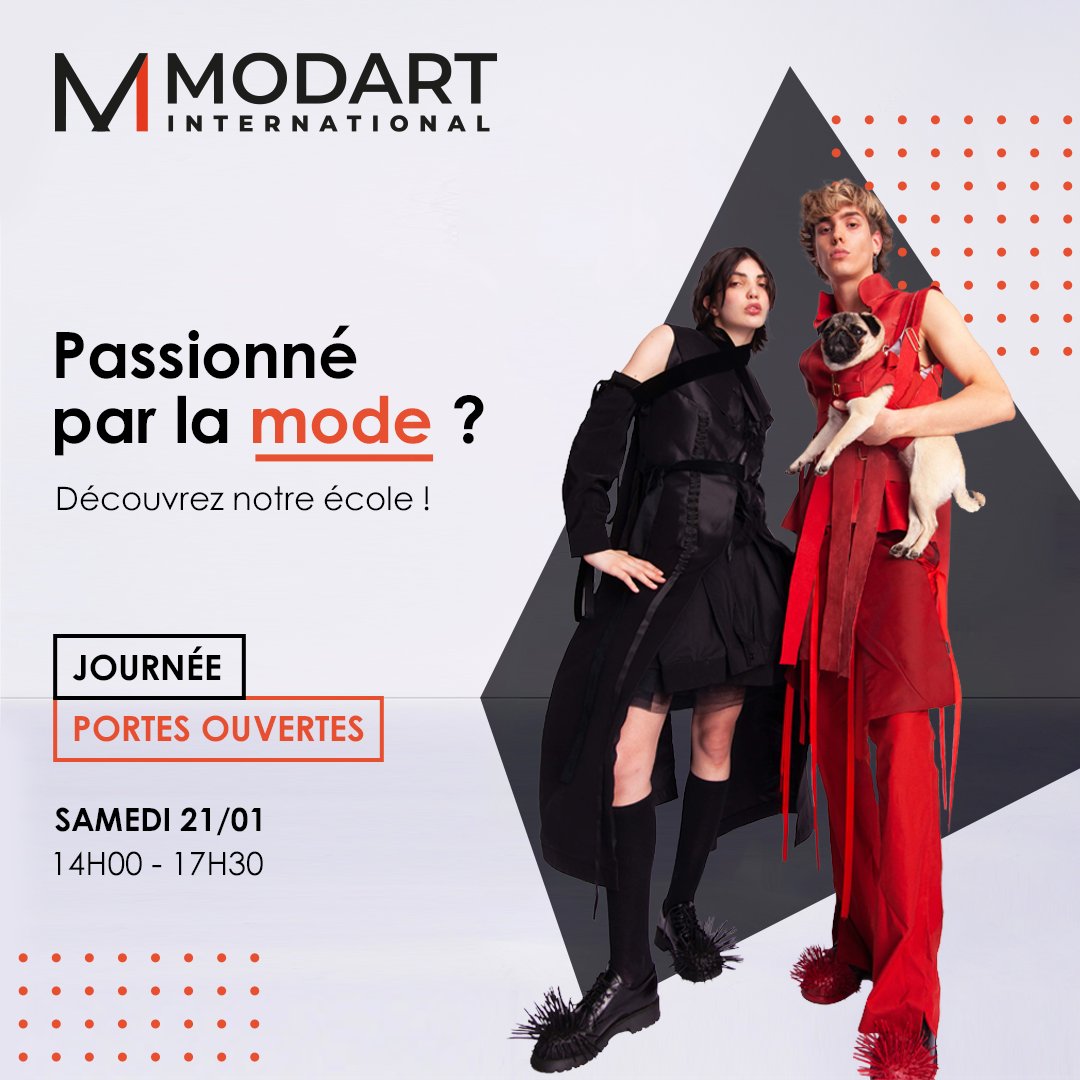 modart___'s tweet photo. MODART International vous ouvre ses portes samedi 21 janvier de 14h à 17h30.

📍 CAMPUS BEAUGRENELLE
35 Quai André Citroën, 75015 Paris

Inscriptions : https://t.co/ivnhnH6QWZ

#Modart #EcoledeMode #Mode #Paris #Modélisme #Stylisme #étudiants #école #alternance https://t.co/IYxcRqan7U