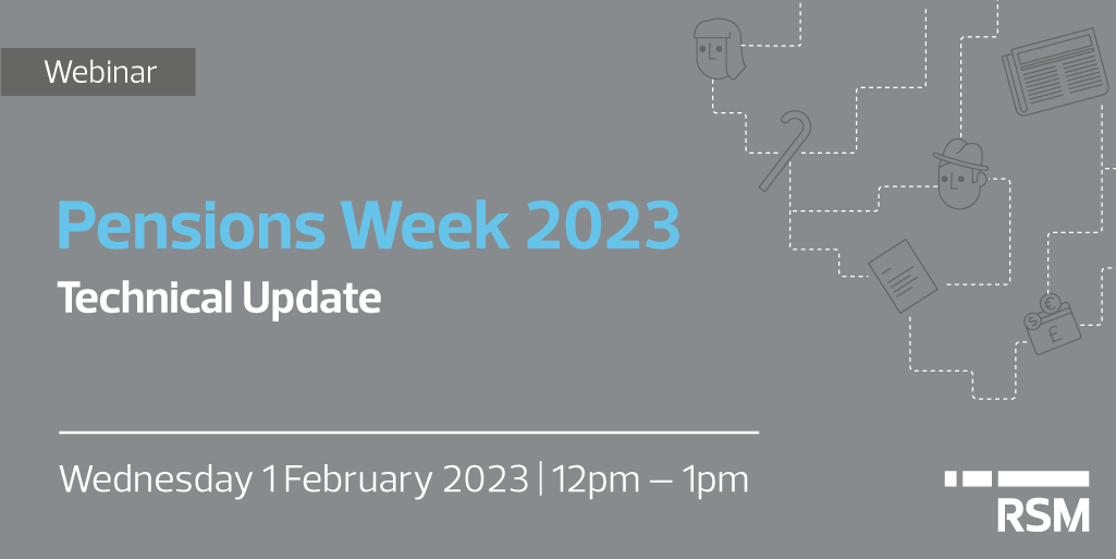 RSMUK's tweet photo. During our third event of Pensions Week 2023, Philip Briggs will provide a technical update on accounting, auditing and regulatory matters affecting Trustees and management of pension schemes.
Register here ➡ https://t.co/VMaFSrXeXO
#RSMInsights #PensionWeek #PensionSchemes https://t.co/t3I5Oymlz2