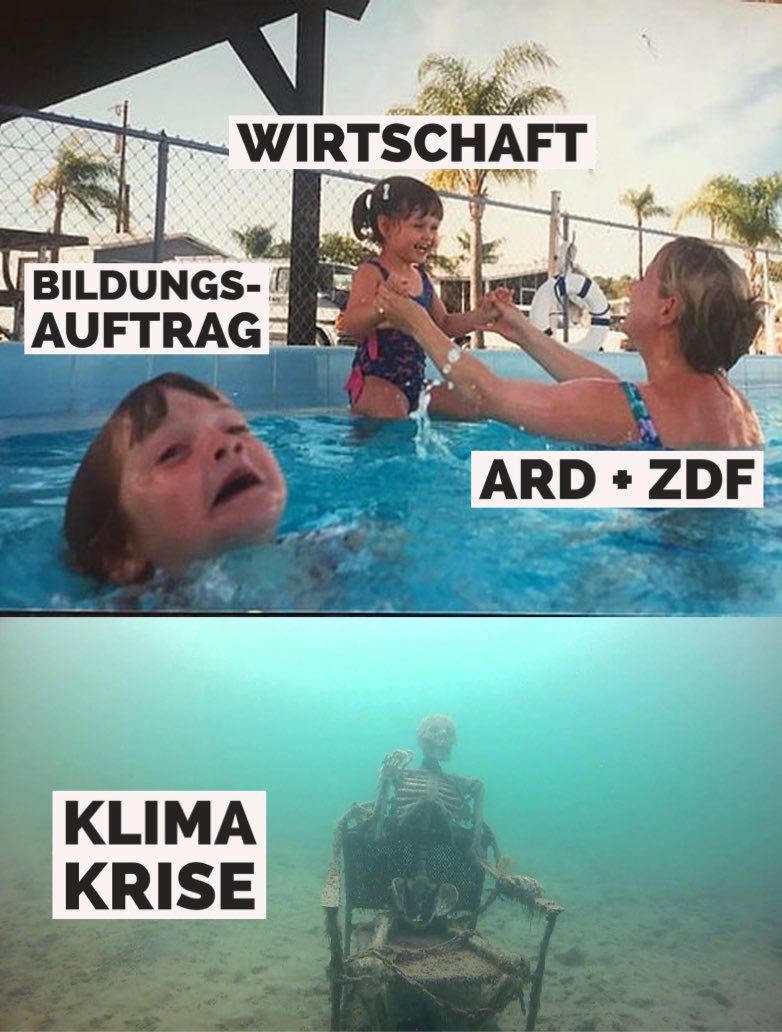 KlimaVorAcht's tweet photo. 💥BREAKING💥
Neue, unabhängige Studie der @unihh belegt eindeutig, dass @DasErste, @ZDF und @WDR die Klimakrise sträflich vernachlässigen.

Dem Klima werden nur 1% bis 2,4% des Programms gewidmet. Ein beschämendes Urteil!🫣
#MedienKlimaKrise

👉Zur Studie: https://t.co/6AMpLgQMqe https://t.co/cXKAci18k5