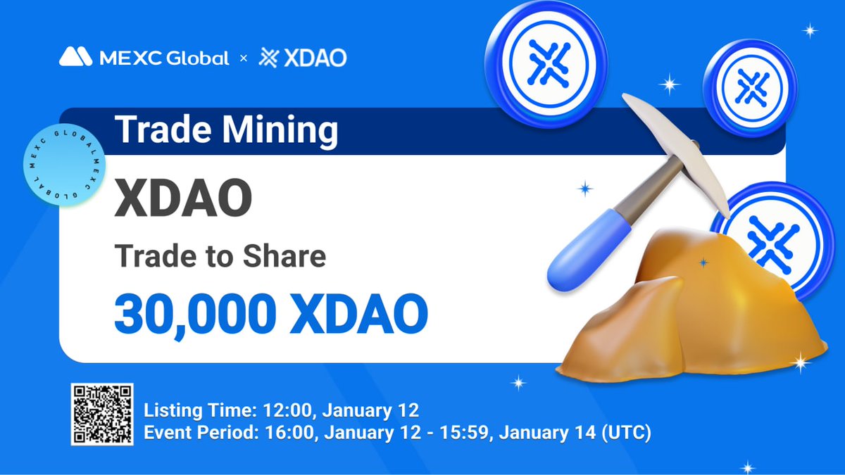 .<a href="/MEXC_Global/">MEXC Global</a> Will List $XDAO in Innovation Zone at 12:00 on Jan 12 (UTC) <a href="/xdaoapp/">XDAO</a>

Trade to Share 30,000 $XDAO Rewards

Details: bit.ly/3GXznHy

$XDAO offers a unique opportunity to easily create your own DAO for investments and clubs. 

#XDAO #MEXC