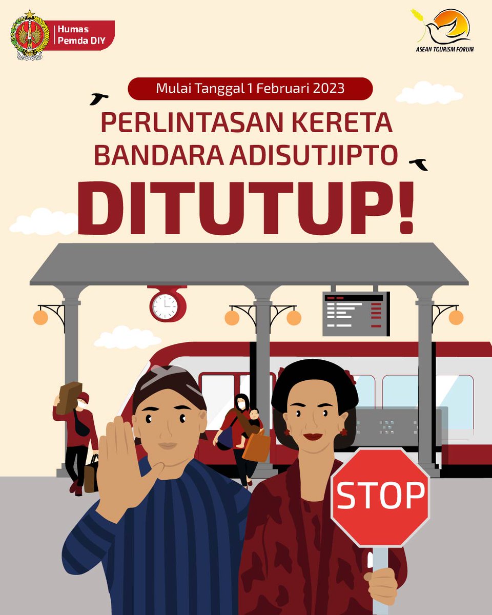 JogjaUpdate's tweet photo. Mulai 1 Februari 2023
Perlintasan Bandara Adisutjipto ditutup

@humas_jogja https://t.co/IFdZthe2zY
