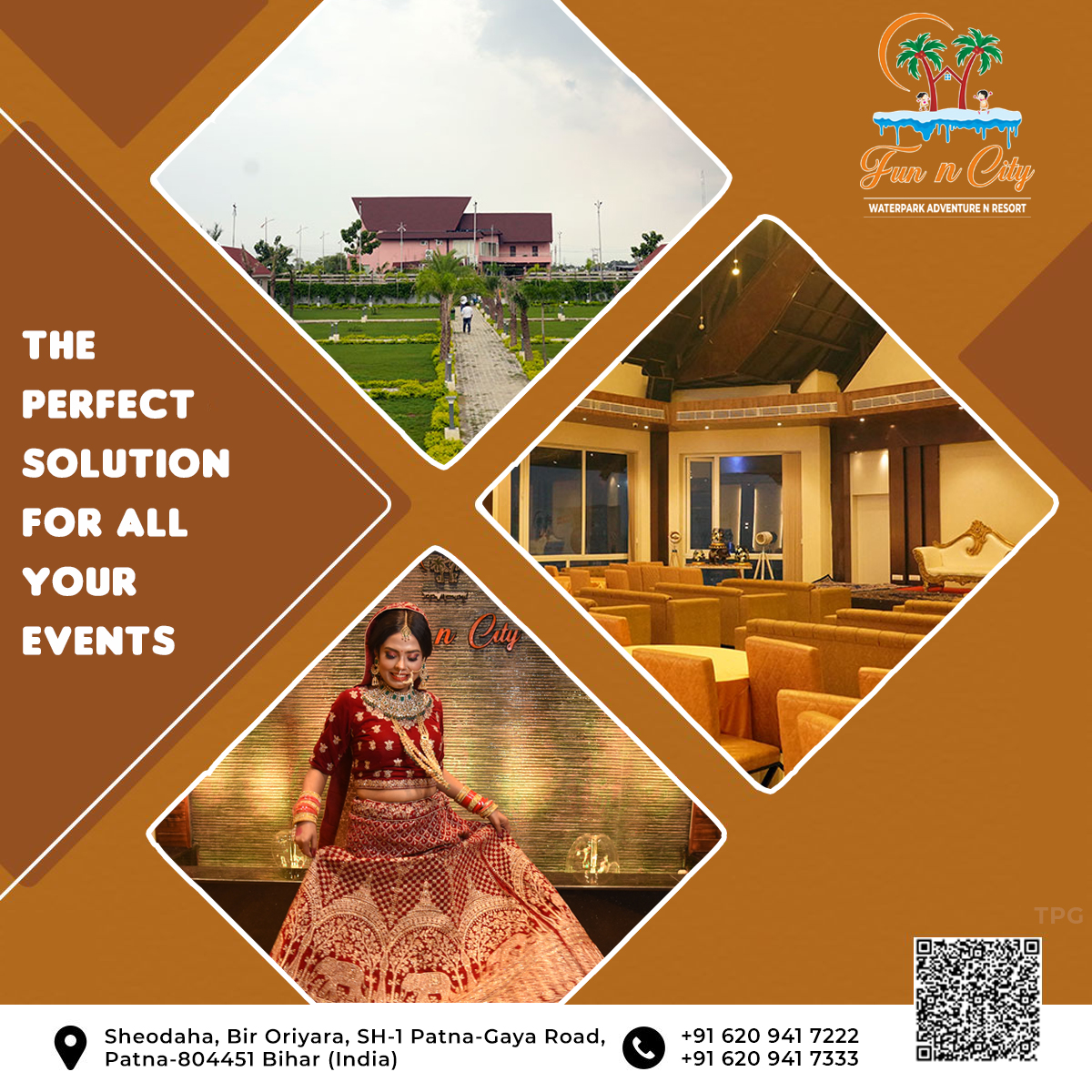 FunnCityPatna's tweet photo. The Perfect Solution for all your Events.

For booking call us on: 6209417222
For more info visit: https://t.co/Rl9Lh8sdqr

#funncitypatna #funncityresort #funncity 
#wedding #resortpatna #hotelpatna #banquethall #banquethallpatna #destinationwedding #parties #birthdaycelebration https://t.co/9mRueT7qSi