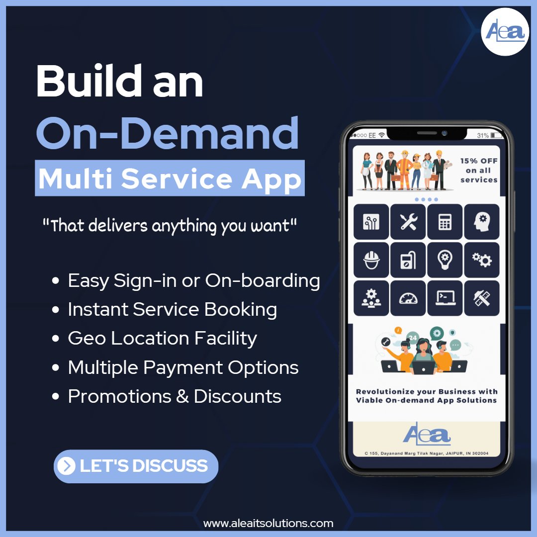 AleaIT's tweet photo. Are you looking for a build-on-demand, Multi-service App?
"That delivers everything you want"
End your search with @AleaIT
.
.
.
.
.
.
#aleaitsolutions #buildondemand #mobileapps #appdevelopment #linux #OpenAI #laravel #customwebdevelopement #apps #DigitalMarketing #chatgtp https://t.co/hOUSnXQPjo