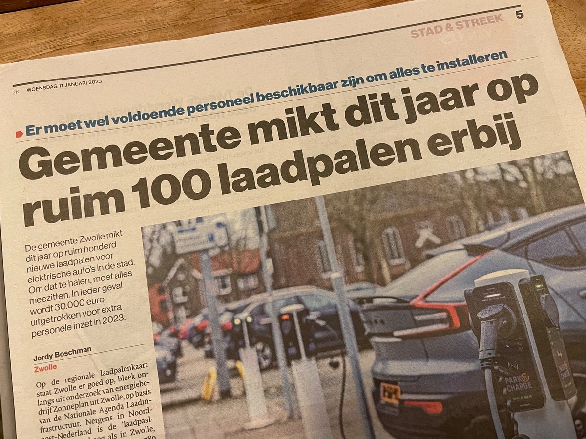 Goed nieuws! ⚡️Na een raadsbreed aangenomen motie van <a href="/VVDZwolle/">VVD Zwolle</a> zet <a href="/Gemeente_Zwolle/">Gemeente Zwolle</a> eindelijk in op meer laadpalen! 🚘 Succes <a href="/SpaansZwolle/">Arjan Spaans</a> 👍🏻
