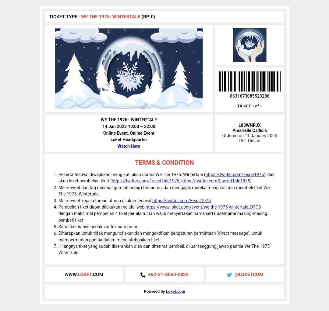Jnaeyi's tweet photo. @TicketTale1975 ㅤ
ㅤm-Transfer
    1 tiket
    BERHASIL
    11/01/2023 13:48 WIB
    ke We The 1975: Wintertale
    dari Amarielle Callicia 
    Rp1.000.000
ㅤ https://t.co/TbX9hpNvL9
