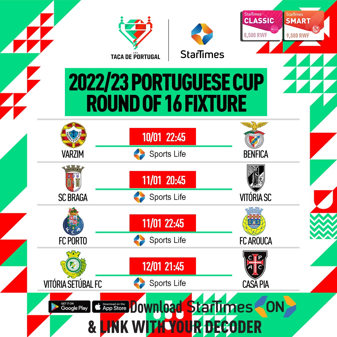 StarTimes Rwanda on Twitter "2022/23 Taça de Portugal live on