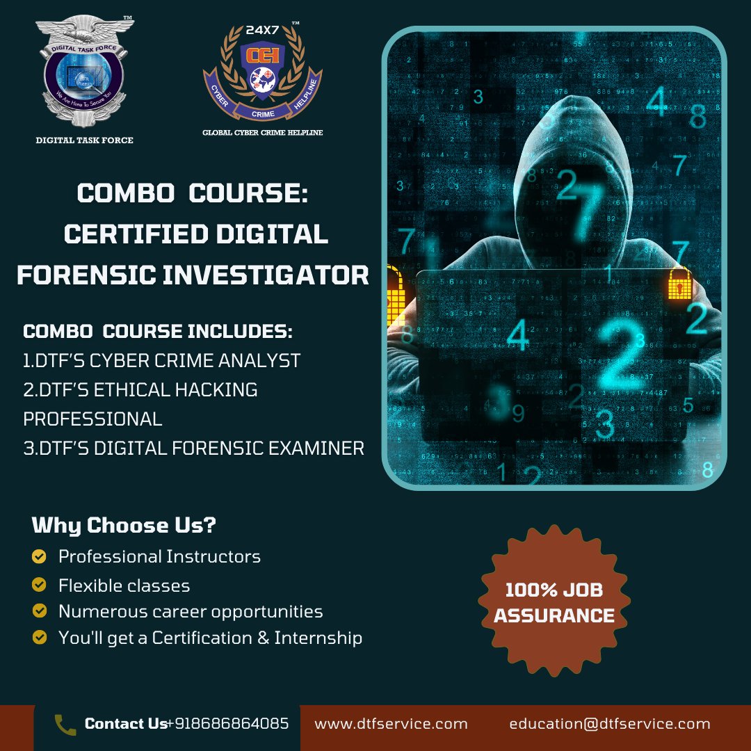 GlobalCCH's tweet photo. Learn and earn in 2023 and transform yourself into a Cyber Yodha!
For any queries reach us on: +918686864085 | education@dtfservice.com
#cybersafety #cybercrime #criminals #cybersecurity #Course #certificate #CyberSurkshaAbhiyan  #cybercrimehelpline #digitaltaskforce #education https://t.co/z0WWtwaPCY