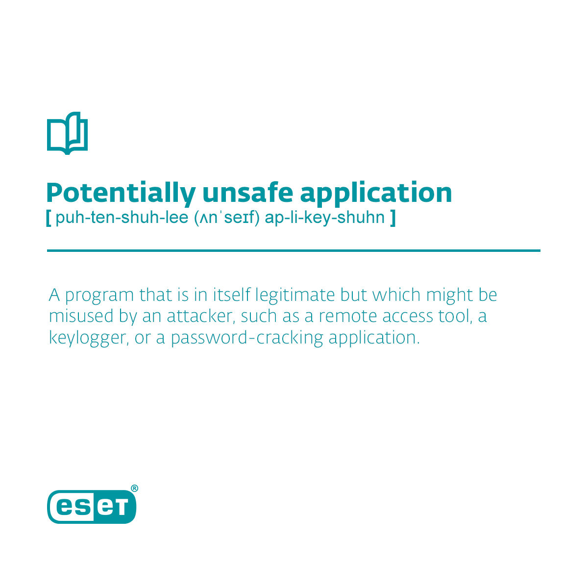 ESET_EA's tweet photo. Its Cybersecurity Wednesday π€Our word of the day is Potentially Unsafe Application
#CybersecurityDictionary https://t.co/r1BAhJni5K