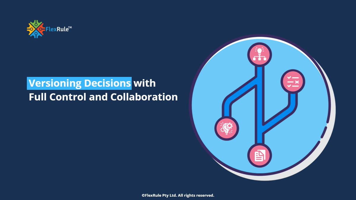FlexRule's tweet image. A version control system for decisions is a must-have tool for decision modeling as a team. It enables collaboration, making it easier to work on a project as a team. learn more!

flexrule.com/links/rz53

#BusinessProcessAutomation 
#automationplatform
#BusinessRules