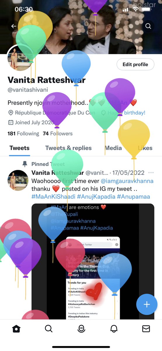 vanitashivani's tweet photo. I believe that I am the equivalent to a fine wine or a delicious old cheese. The older, the better. I am thrilled to be another year older today! #HappyBirthdaytome

@Twitter Thanku 🥰 https://t.co/x95GNAmjAf