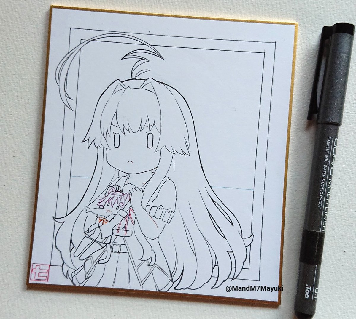 何か描いたから塗る(n`∀`)η 
