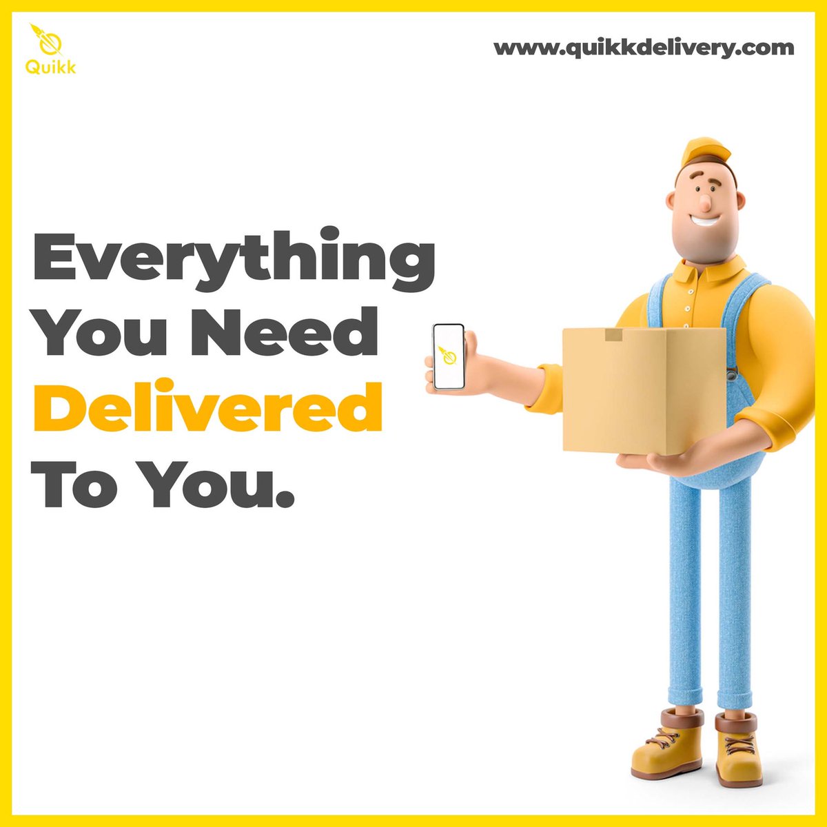 Quikk delivers everything you need right to your doorstep from groceries to medicines.
We’ve 24*7 deliveries available for all your special needs to make your life more convenient.
Hurry up and get the delivery service you can always count on.

#doorstepdelivery #localfood #QUIKK