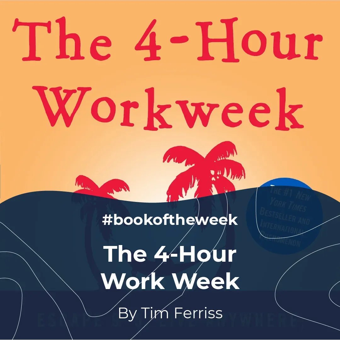 This week's #bookoftheweek is "The 4-Hour Work Week" by Tim Ferriss,  which presents a method for escaping the 9-to-5 grind and achieving financial independence. 

#bookrecommendation #success #financialfreedom #readinglist