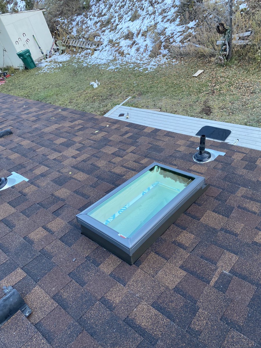 mountainroofers's tweet photo. Gypsum. Esparsen residence. Old skylights raised on a curb and glass replaced. https://t.co/tWo0XxAq9t