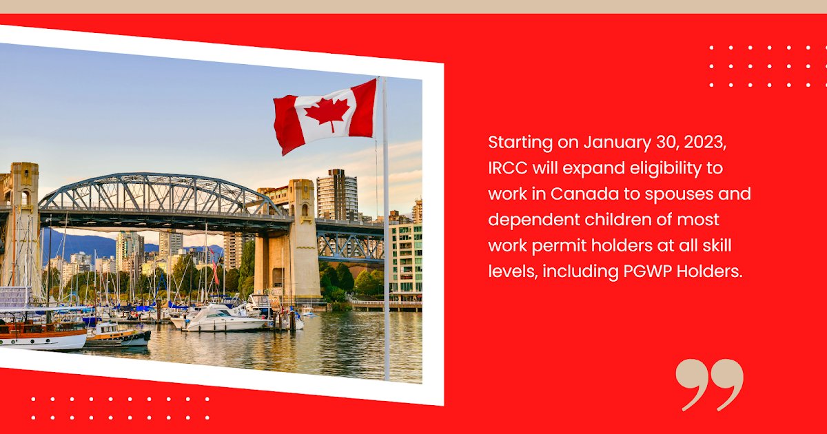 gatewaytocanada's tweet photo. Changes to eligibility to work in Canada for spouses, common-law partners and dependent children of work permit holders https://t.co/GhNMCTzt5r https://t.co/OMeFVOo41q