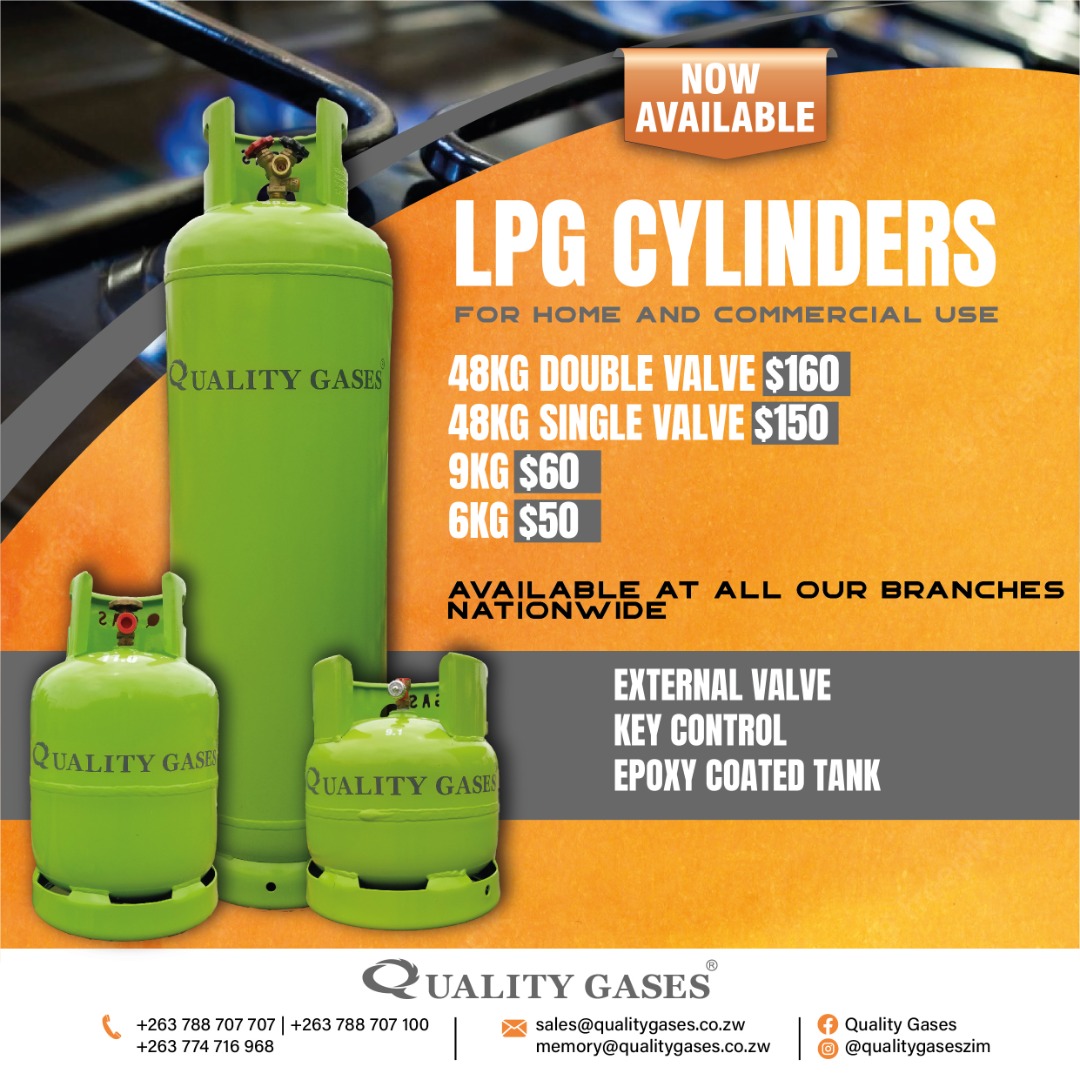 Liquefied Petroleum Gas (LPG) Cylinders now available at all our Quality Gases main depots. Visit us and get your 48kg single or double valve cylinders, 9kg or 6kg cylinders for domestic or commercial use.
#qualitygases  #WhereQualityExceedsExpectation #lpgcylinder #becompliant