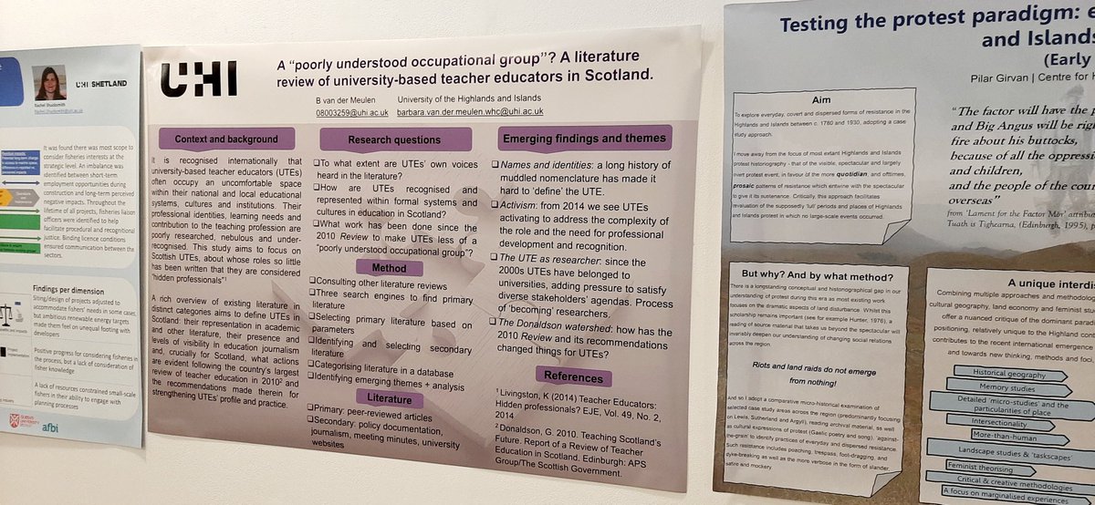 Eek. First research poster up on a conference wall. (In great company next to one on Highland resistance!) 
Good to be at #UHIresearch @ThinkUHI