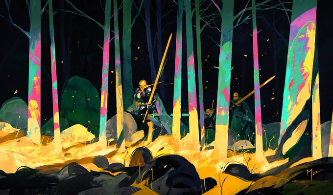 Hi I am Dominik. I do fantasy illustrations. Darkness in beautiful colors! :) #PortfolioDay 