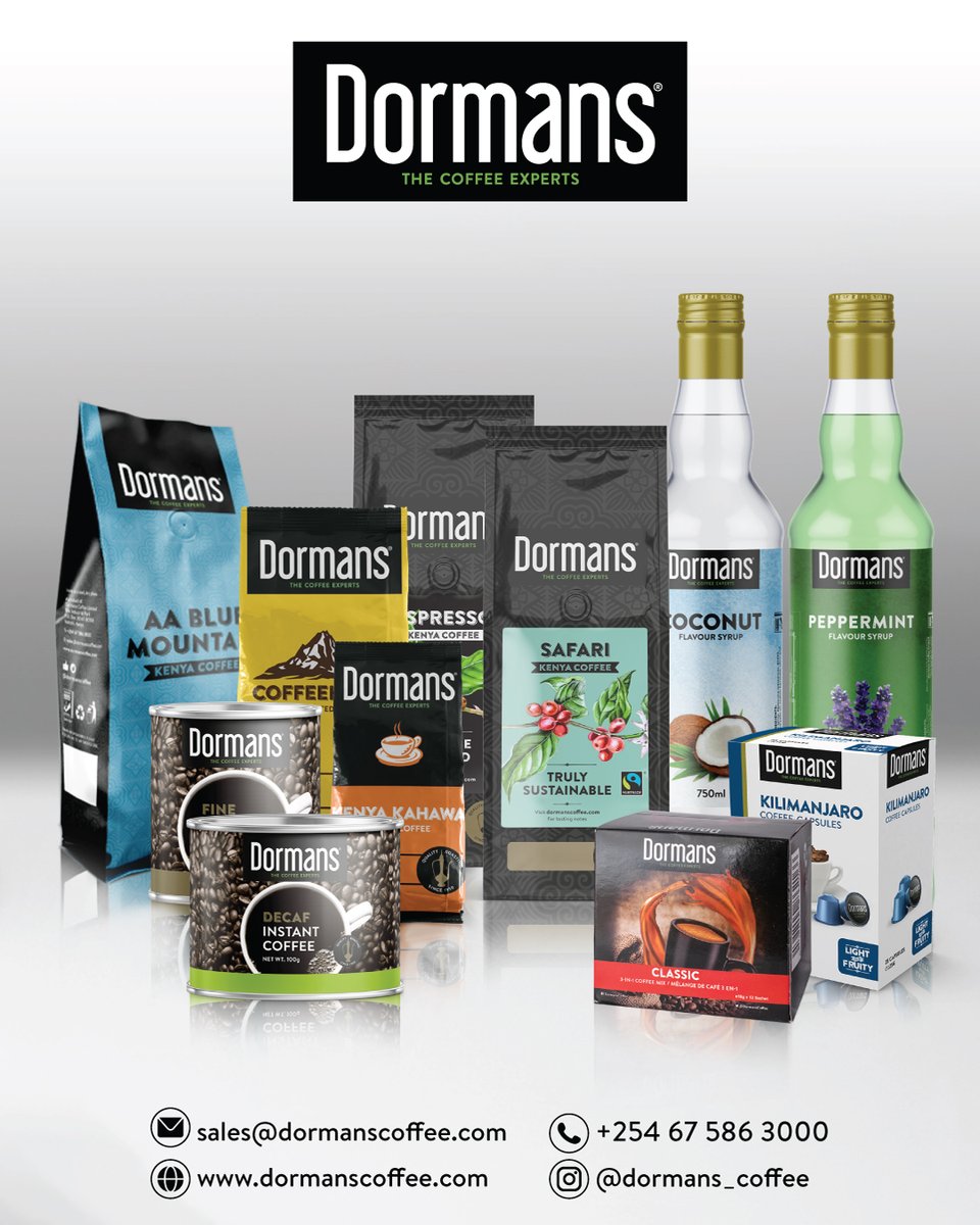 DormansCoffee's tweet photo. Consistency and quality are the distinguishing features that have made Dormans a truly Kenyan and trusted household brand.
#CoffeeExperts #DormansCoffee
https://t.co/QIKuL2pPZM https://t.co/N88WglmsTW