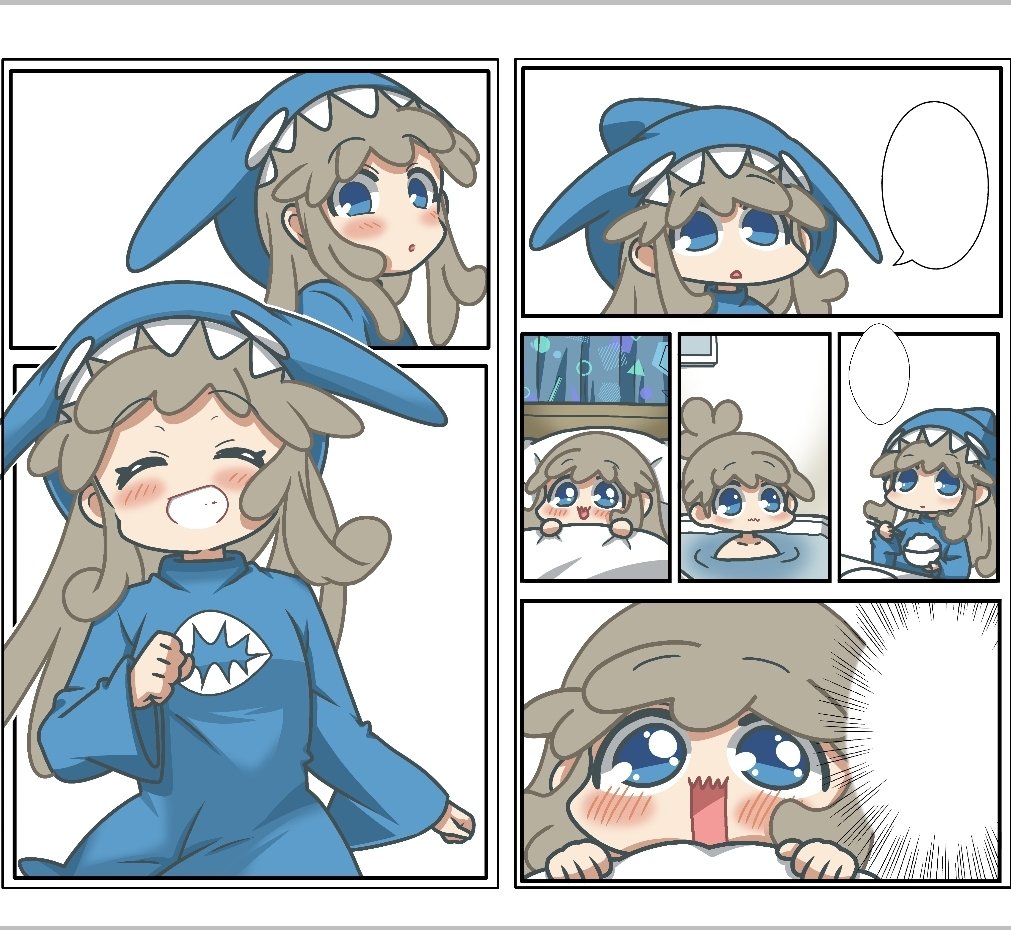 漫画みたいな
スタンプ作成途中✐🦈

#お絵描き #イラスト #LINEスタンプ 