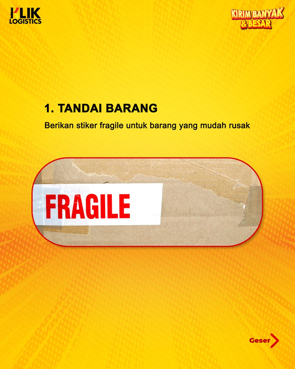 kliklogistics's tweet photo. Ini dia tips buat Sobat Klik supaya barang pengiriman jadi lebih aman sampai ke tujuan!

Informasi kirim barang aman cek https://t.co/4m7WwU1RfS 

#jasakontraktor #jasakirimcargo #pengirimanbarang #jasakirim #jasaekspedisi #cargodarat #cargolaut #sewakontainer #kirimmotor https://t.co/q8ciVJq2Lj