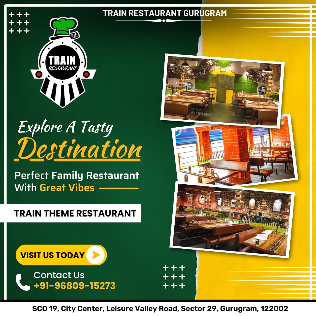 TrainRestGGM's tweet photo. Hey Gurugram! Explore a tasty destination with your family and friends. Enjoy lip-smacking food in a great ambience only at Train Restaurant GuruGram (@TrainRestGGM) !!

#Foodie #Gurgaon #Foodies #Haryana #Delhi #foodlover #wednesday #restaurants #gurugram #DelhiNCR #socialbrainz https://t.co/2jHnb4PIdN