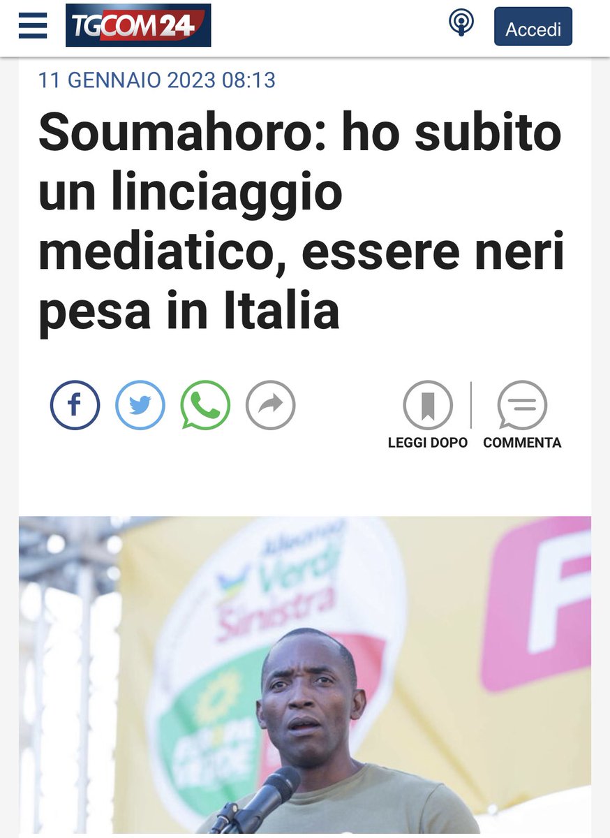 Italiani razzisti che si indignano per il #dirittoalleleganza!
#Soumahoro