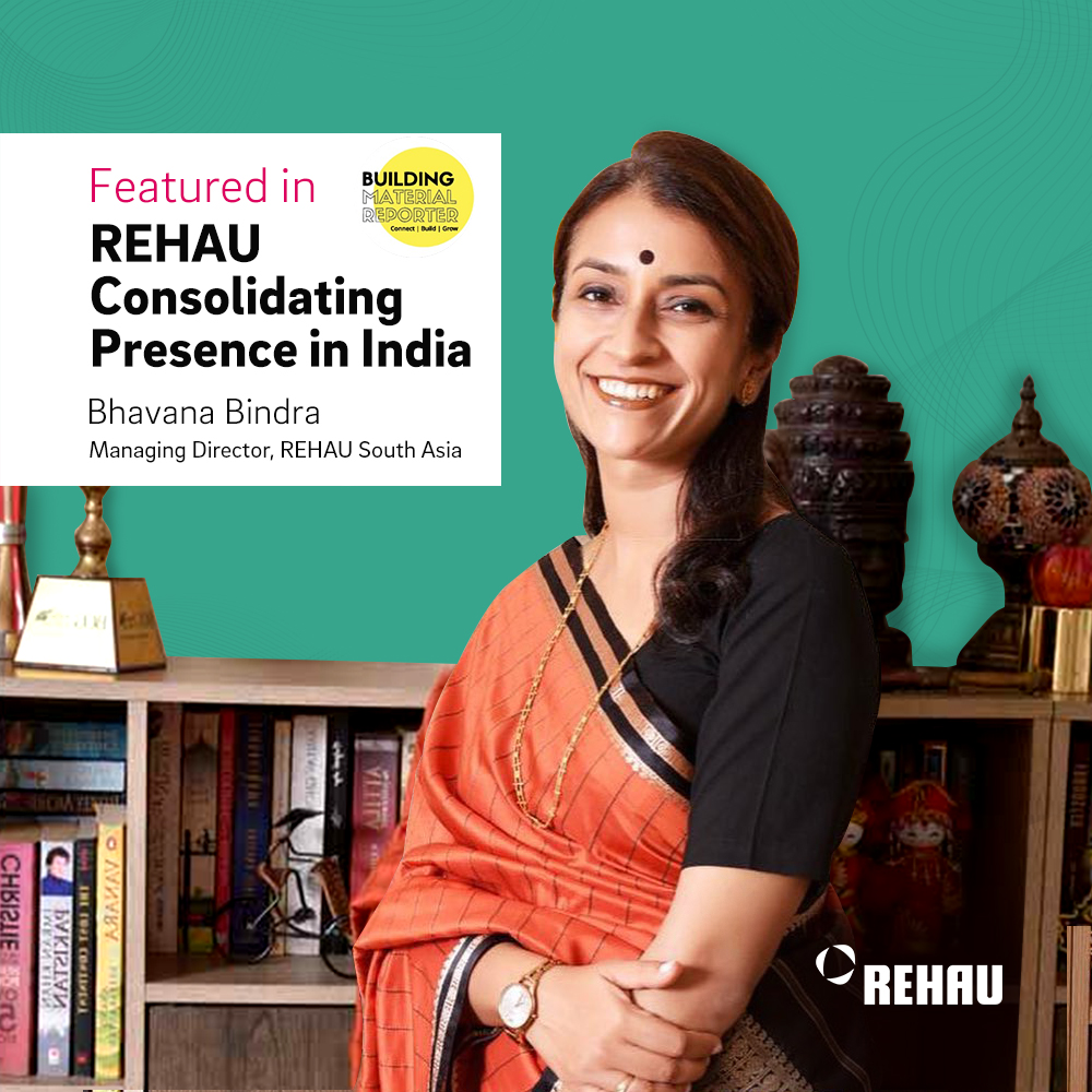 REHAUINDIA's tweet photo. REHAU is ready to enhance the way of life as it positions itself as a global leader in the polymer solutions sector. The most recent issue of Building Material Magazine features Miss Bhavana Bindra, MD, REHAU SOA, who outlines the company's most recent advancement 
#PRPost https://t.co/uQ3gV1czIp
