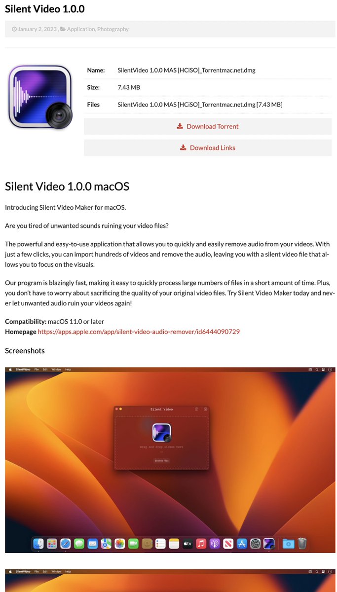 zezeron's tweet photo. Yaptığınız uygulamada satış olmasada trafik artıyorsa, #torrent lara bir göz gezdirmek lazım. #silentVideo torrent a düşmüş 😅#macos https://t.co/glPx7zDkNr