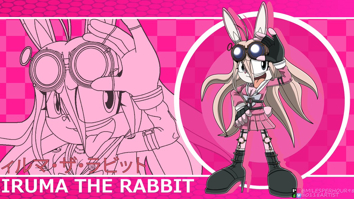 0118artist's tweet photo. Miu Iruma the Rabbit (ィルマ・ザ・ラビット)🐇-Yuji Uekawa Style #SonicTheHedgehog #Sonicchannelstyle #Sonicstyle #ソニック・ザ・ヘッジホッグ #Danganronpa #DanganronpaV3KillingHarmony #ダンガンロンパ #MiuIruma #入間美兎 #Crossover #Crossoverfanart #ArtistOnTwitter #0118artist #art https://t.co/GSnjtJtBSA
