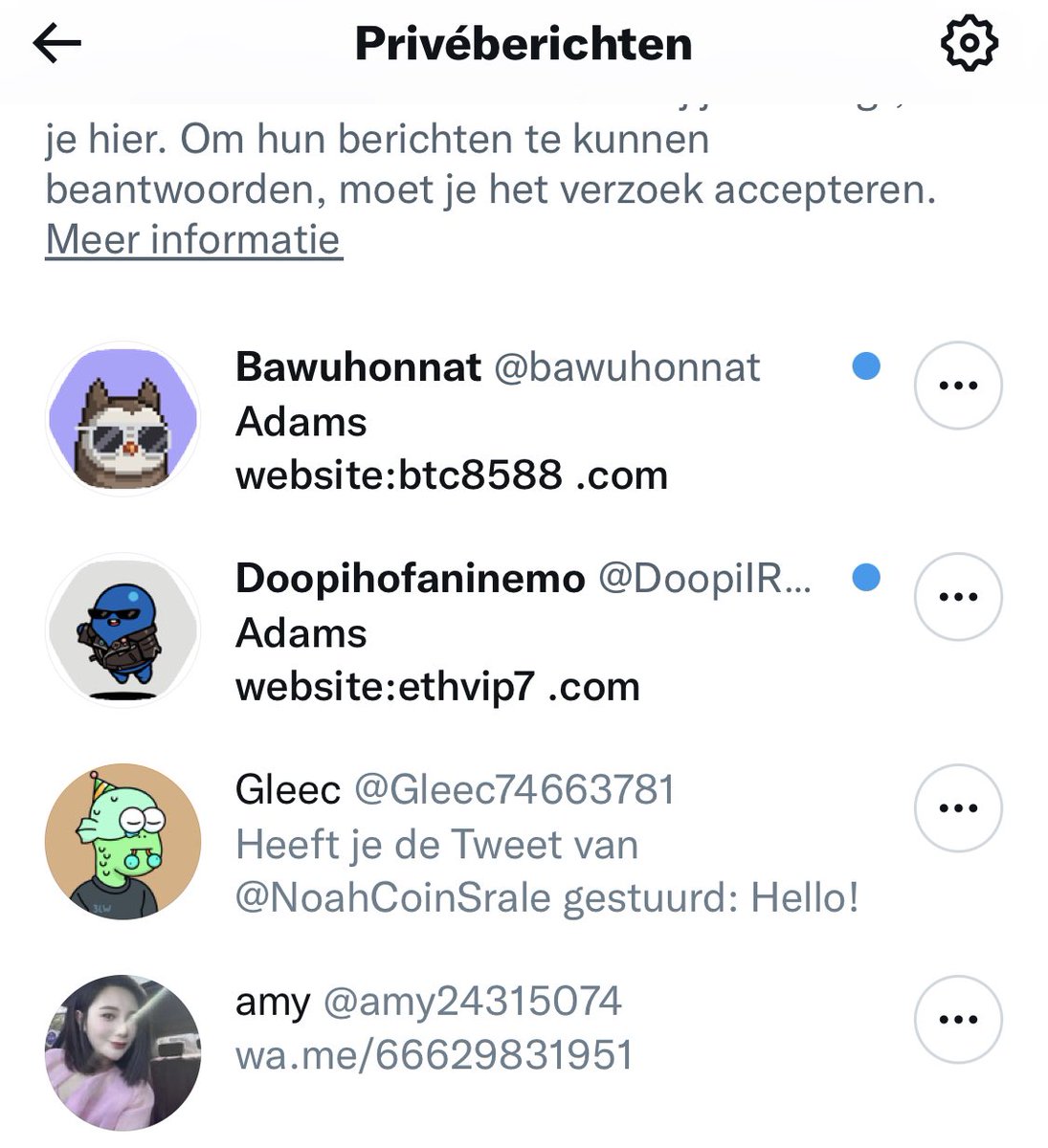 These have been my regular notifications for weeks now. I’ve given up on blocking and reporting, which seems to do nothing. This app has become unusable.