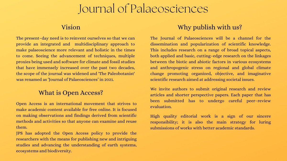 JPS_BSIP's tweet photo. Journal of #Palaeosciences: journal of the new era &amp; newer #multidisciplinary #dimensions

https://t.co/ivn0nrZjZD

@IndiaDST @DrJitendraSingh @srivaric @guptaakhilesh63 @BSIP_official @p_binita @Swati19323192 @deepa511
#JPS #BSIP #Science #research #publish #studies https://t.co/GM7Aa3cVvS